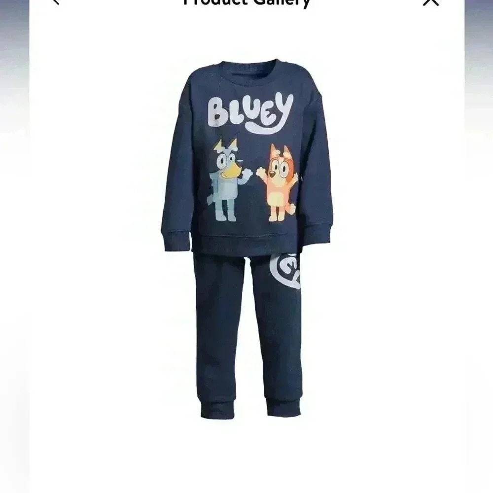 Toddler Bluey Long Sleeve Pullover and Jogger Pant Matching Set Size 12 Months